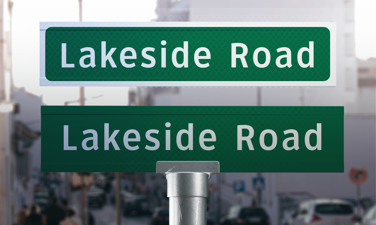 Extruded Street Name Signs